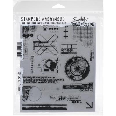 Stampers Anonymous Tim Holtz Cling Stamps - Mini Glitch